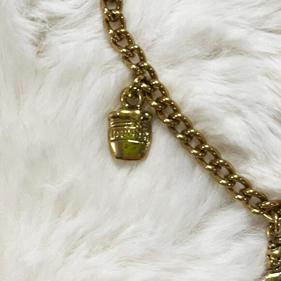 Vintage Disney Gold Tone Winnie the Pooh Charm Bracelet - Picture 2 of 9